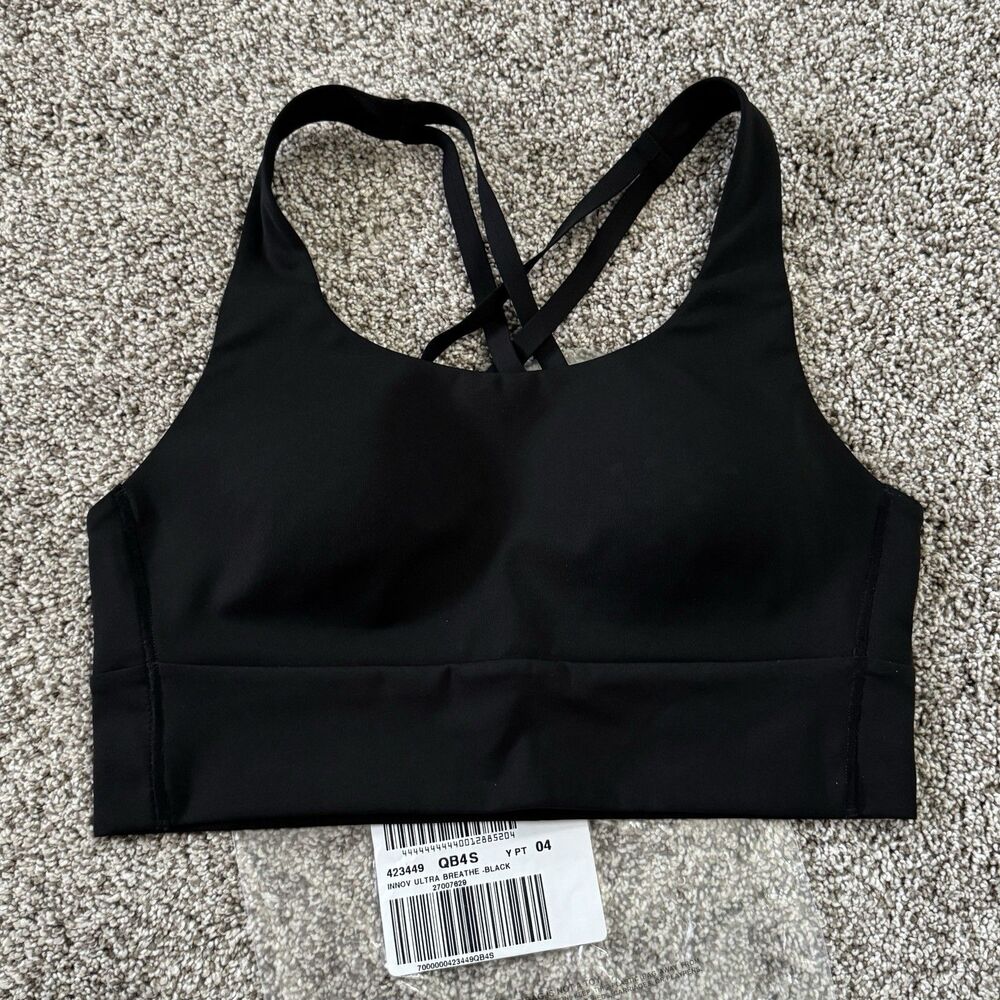 Victoria’s Secret VSX Breeze Comfort Strappy Sports Bra Black Size Small NWT